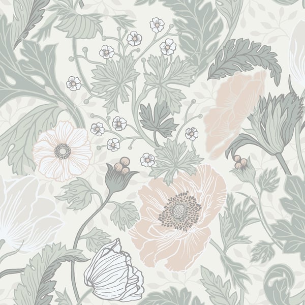 Galerie Wallpaper Product code: 33000 - Apelviken Wallpaper Collection - White Lightgreen Colours -  