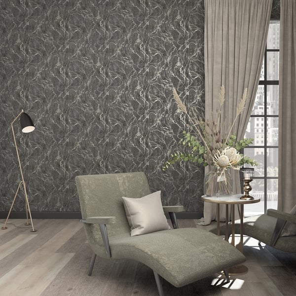 Galerie Wallpaper Product code: 34257_2 - Urban Textures Wallpaper Collection - Black  Silver Colours -  