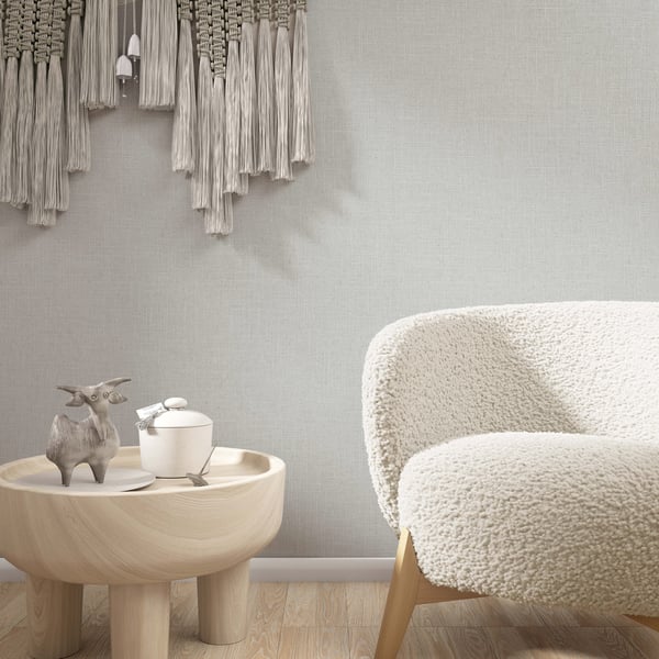 Galerie Wallpaper Product code: 35752_2 - Boho Fine Linen Wallpaper Collection - Beige, Grey Colours -  