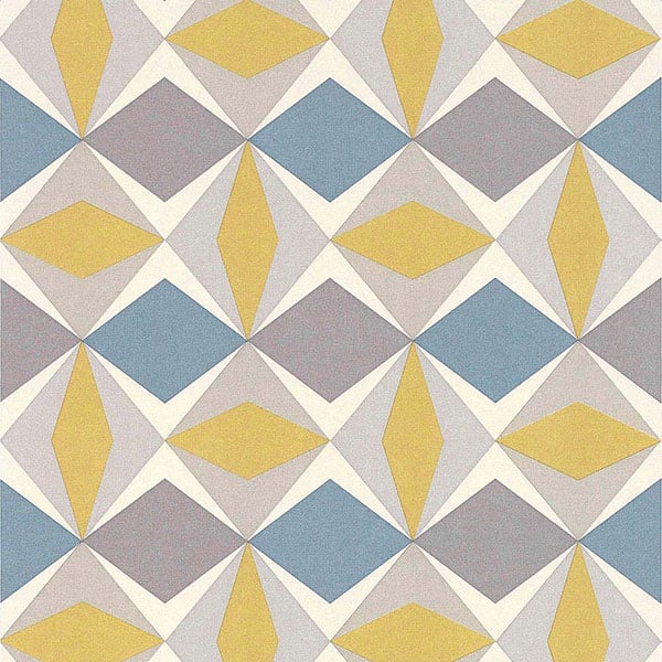 Galerie Wallpaper Product code: 51144002 - Skandinavia Wallpaper Collection - Yellow Blue Grey Colours -  