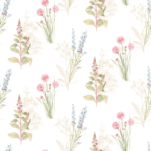 Galerie Wallpaper Product code: AB42445 - Abby Rose 4 Wallpaper Collection - Cream Blue Pink Colours -  