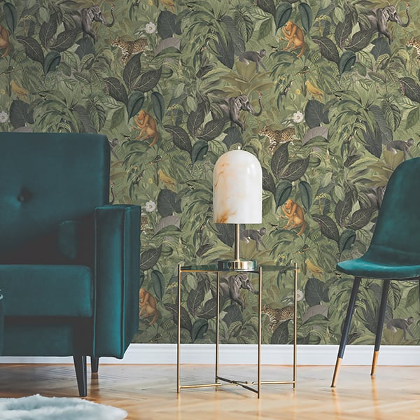 Galerie Wallpaper Product code: BW51024R - Blooming Wild Wallpaper Collection - Green Brown Colours -  