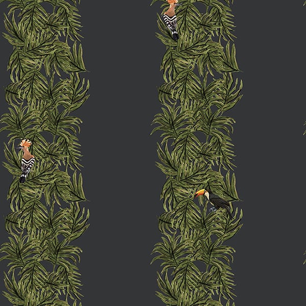 Galerie Wallpaper Product code: ED13138 - Ted Baker Eden Wallpaper Collection - Navy Blue Green Orange Colours -  