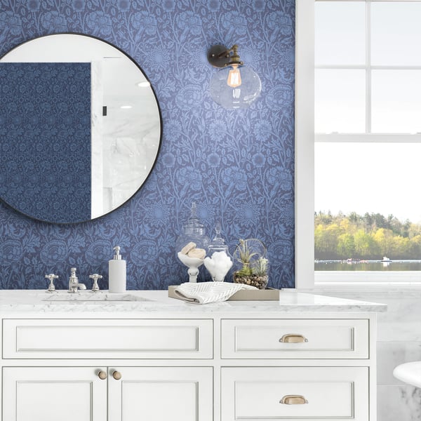 Galerie Wallpaper Product code: ET12512_2 - Arts and Crafts Wallpaper Collection - Blue Colours -  