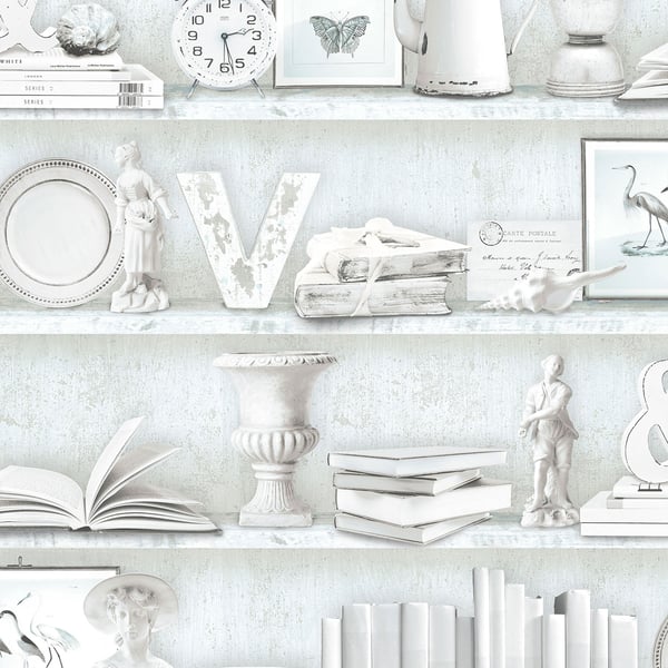 Galerie Wallpaper Product code: FH37506 - Homestyle Wallpaper Collection - Grey Turquoise Colours -  