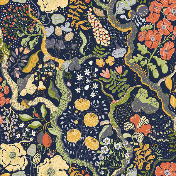 Galerie Wallpaper Product code: S65101 - Sommarang Wallpaper Collection - Blue Multi-coloured Colours -  