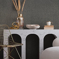Galerie Wallcoverings Product Code 35520 - Odyssey Wallpaper Collection - Black Colours - Plaster look Design