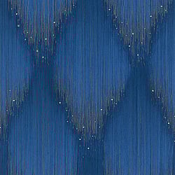 Galerie Wallcoverings Product Code 35886 - Fashion Icon Wallpaper Collection - Blue Colours - Rhinestone Stripes Design
