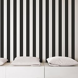 Galerie Wallcoverings Product Code: G67521 - Smart Stripes 2 Wallpaper Collection Galerie Wallcoverings Product Code G67521 - Smart Stripes 2 Wallpaper Collection - Black Colours - Awning Stripe Design