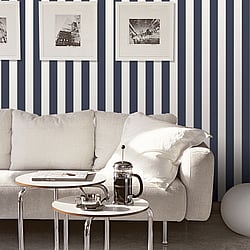 Galerie Wallcoverings Product Code: G67523 - Smart Stripes 2 Wallpaper Collection Galerie Wallcoverings Product Code G67523 - Smart Stripes 2 Wallpaper Collection - Navy Colours - Awning Stripe Design