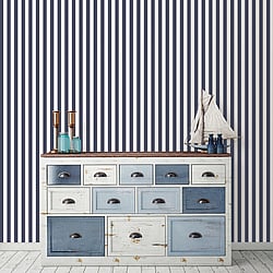 Galerie Wallcoverings Product Code: SH34502 - Shades Wallpaper Collection Galerie Wallcoverings Product Code SH34502 - Shades Wallpaper Collection - Navy Colours - Regency Stripe Design