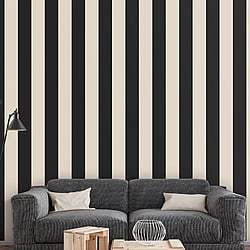 Galerie Wallcoverings Product Code: SH34545 - Shades Wallpaper Collection Galerie Wallcoverings Product Code SH34545 - Shades Wallpaper Collection - Black Taupe Colours - Wide Stripe Design