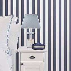 Galerie Wallcoverings Product Code: SH34555 - Shades Wallpaper Collection Galerie Wallcoverings Product Code SH34555 - Shades Wallpaper Collection - Navy Colours - Tent Stripe Design