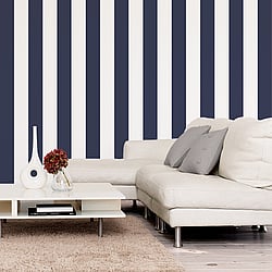 Galerie Wallcoverings Product Code: SH34556 - Shades Wallpaper Collection Galerie Wallcoverings Product Code SH34556 - Shades Wallpaper Collection - Navy Colours - Wide Stripe Design