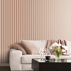 Galerie Wallcoverings Product Code: ST36904 - Simply Silks 4 Wallpaper Collection Galerie Wallcoverings Product Code ST36904 - Simply Silks 4 Wallpaper Collection - Rose Gold Metallic Colours - Matte Shiny Stripe Design
