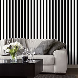 Galerie Wallcoverings Product Code: SY33918 - Simply Stripes 2 Wallpaper Collection Galerie Wallcoverings Product Code SY33918 - Simply Stripes 2 Wallpaper Collection - Pearl Black Colours - Tent Stripe Design