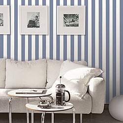Galerie Wallcoverings Product Code: SY33921 - Simply Stripes 2 Wallpaper Collection Galerie Wallcoverings Product Code SY33921 - Simply Stripes 2 Wallpaper Collection - Blue Colours - Tent Stripe Design
