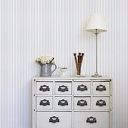 Galerie Wallcoverings Product Code: SY33929 - Simply Stripes 2 Wallpaper Collection Galerie Wallcoverings Product Code SY33929 - Simply Stripes 2 Wallpaper Collection - Light Blue Colours - Ticking Stripe Design