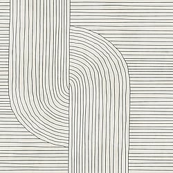 Galerie Wallcoverings Product Code WH45260M - Welcome Home Murals Wallpaper Collection - Beige, Cream, Black Colours - Curved Line Flow Design