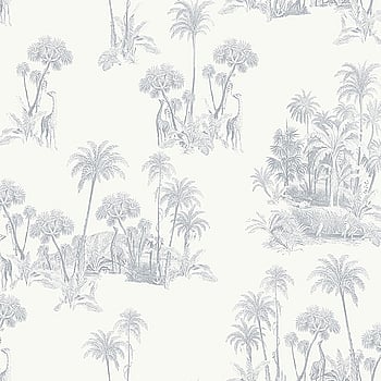 Galerie Wallcoverings Product Code 12599 - Ted Baker Fantasia Wallpaper Collection - White Blue Colours -  