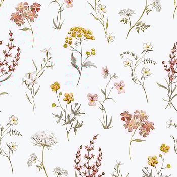 Galerie Wallcoverings Product Code 1901-3 - Spring Blossom Wallpaper Collection - White Yellow Pink Colours -  