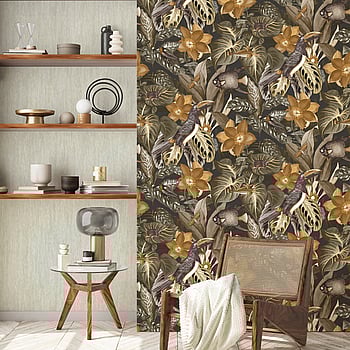 Galerie Wallcoverings Product Code 26746 - Tropical Wallpaper Collection - Walnut Colours -  