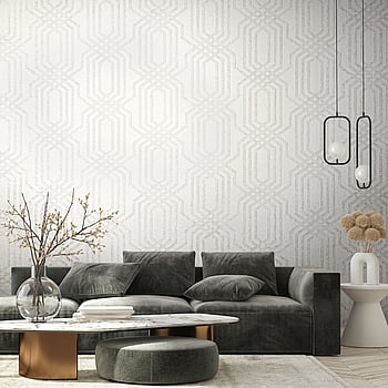 Galerie Wallcoverings Product Code 34041 - Hotel Wallpaper Collection - White Colours -  