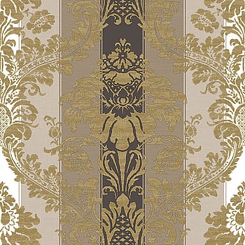 Galerie Wallcoverings Product Code 3919 - Italian Damasks 3 Wallpaper Collection - Black Beige Gold Colours -  