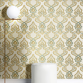 Galerie Wallcoverings Product Code 42506 - Opulence Wallpaper Collection - Gold Blue Colours -  
