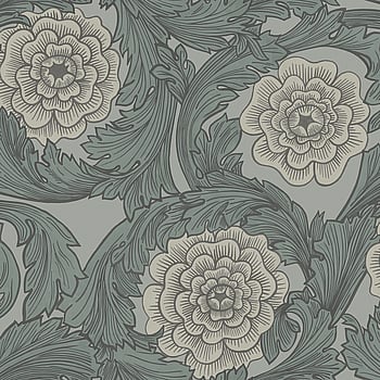 Galerie Wallcoverings Product Code 51009 - Blomstermala Wallpaper Collection - Grey Colours -  
