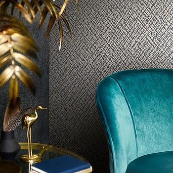 Galerie Wallcoverings Product Code 95042 - Vault Wallpaper Collection - Anthracite Colours -  