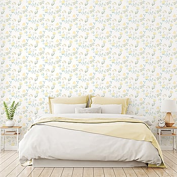 Galerie Wallcoverings Product Code AF37733 - Abby Rose 4 Wallpaper Collection - Yellow Turquoise Colours -  