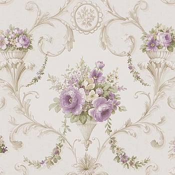 Galerie Wallcoverings Product Code CI38231 - Classic Silks 4 Wallpaper Collection - Beige Purple Yellow Colours -  