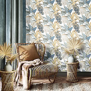 Galerie Wallcoverings Product Code CM27016 - Botanica Wallpaper Collection - Blue Colours -  