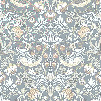 Galerie Wallcoverings Product Code ET11222 - Arts and Crafts Wallpaper Collection - Blue White Blush Colours -  