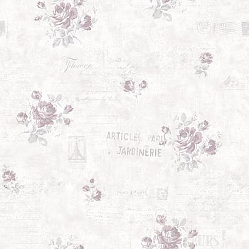 Galerie Wallcoverings Product Code G45082 - Vintage Roses Wallpaper Collection - Burgundy Pink Cream Colours -  