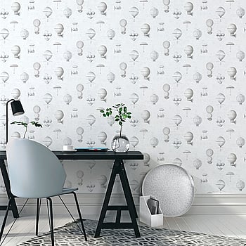 Galerie Wallcoverings Product Code G56202 - Steampunk Wallpaper Collection - Silver Grey Colours -  
