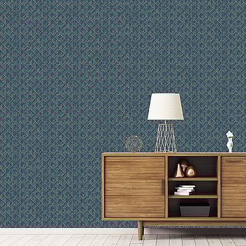Galerie Wallcoverings Product Code G56582 - Texstyle Wallpaper Collection - Turquoise Navy Colours -  