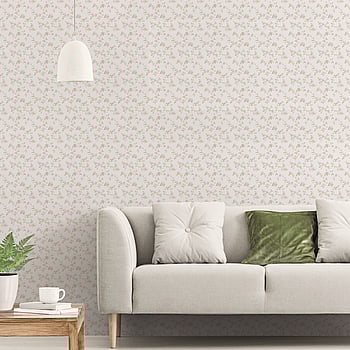 Galerie Wallcoverings Product Code G56649 - Small Prints Wallpaper Collection - Pink Green Cream Colours -  