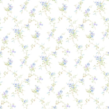 Galerie Wallcoverings Product Code PF38152 - Pretty Prints Wallpaper Collection - Blue, Purple, Green Colours -  