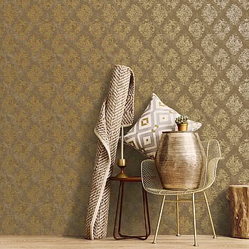 Galerie Wallcoverings Product Code W78225 - Metallic Fx Wallpaper Collection - Gold Dark Gold Colours -  
